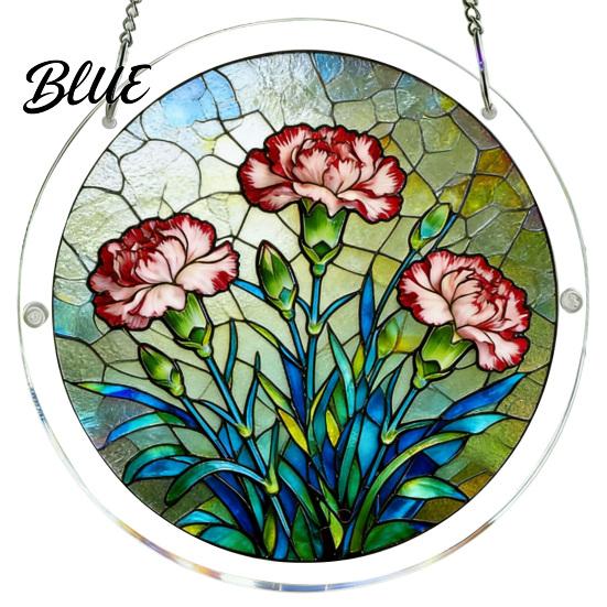 Nationaler Puzzle-Tag Ornament Acryl-Sonnfänger mit farbiger Lichtprojektion DIY-Fensteraufhängung Dekoration Kratzfest für Garten Terrasse