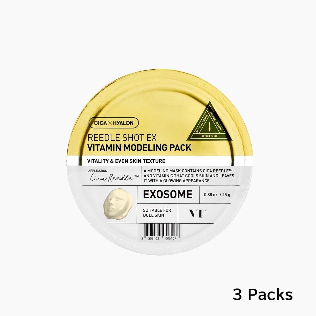 VT Cosmetics Reedle Shot EX Vitamin Modeling Pack Brightening & Radiance Care 25g x 3 Packs