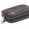 Marsupio da Uomo in Vera Pelle, Doppia Cerniera Multi-Cerniera Porta Telefono Borsa da Cintura per Viaggio, Uso Quotidiano