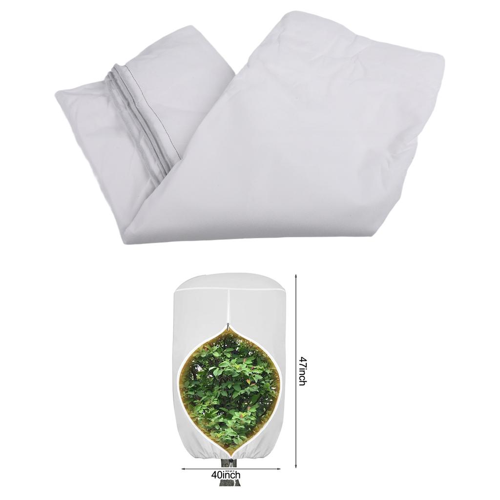 Dome Shaped Plant Cover with Double Closure for Adjustable and Secure For Winter Frost Protection of Outdoor Plants