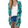 Women's Fashion Casual Comfort Floral Print Mid-Length Cardigan Jacket