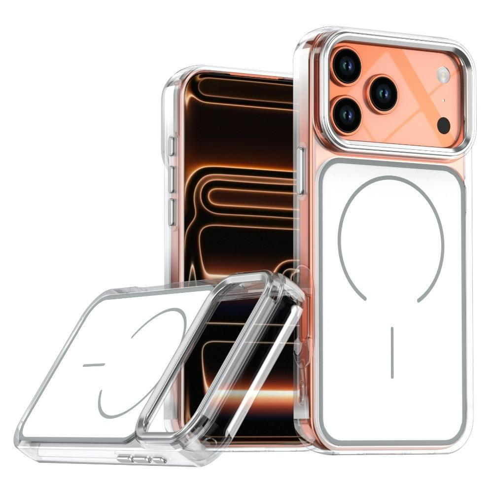 Magnetische Lade Stoßdämpfende Hülle Für iPhone 17 Pro Max Air 16 15 14 Plus 13 12 Weiches Silikon Anti-Schock Klarer Rahmen Schale