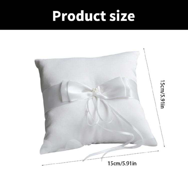 Unique Pearls Rings Bearer Pillow Cushion Bows for Proms, Anniversaries, Ceremonies, Wedding Embellishments