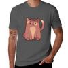 Pancake Cat Tshirt Minimalist Plain Crew Neck Tshirt