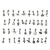 40 Mix Statement Alloy Tibetan Charms Pendants for Necklace Bracelet Jewelry Making and Crafting