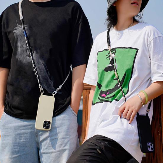 Cell Phone Lanyard Adjustable Fit Crossbody Strap High-Strength Braided Rope Anti-Lost Hands-Free Phone Neck Strap