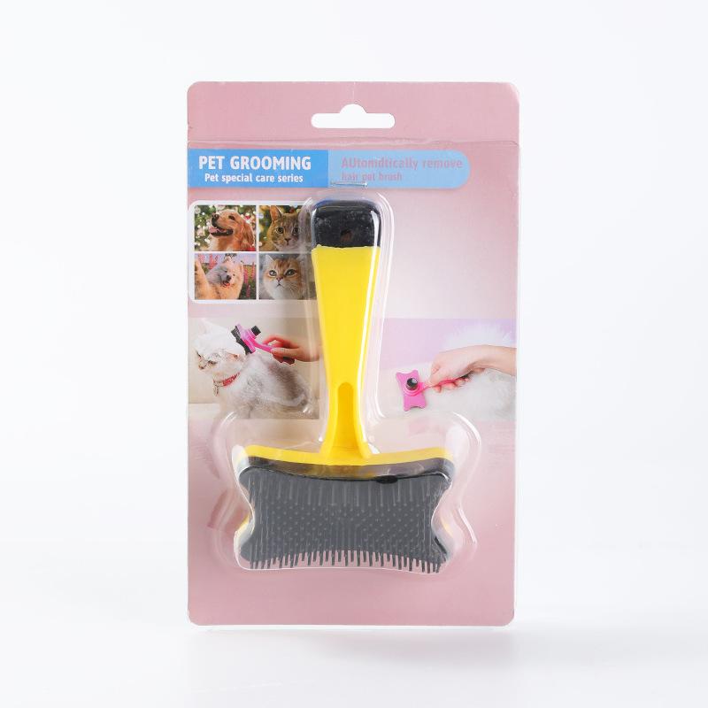 

Средства для чистки собак Самоочищающаяся расческа для питомцев Автоматическая щетка для удаления шерсти у кошек Чистка Удаление шерсти одним нажатием AL-XP0202（13*7.5cn） жёлтый