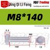 201 Stainless Steel Hex Head Full Thread Bolt: Wear & Corrosion Resistant, M4-M14 for Aerospace Machinery