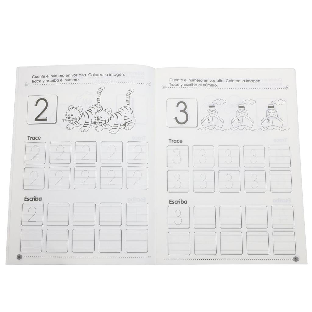 Non-Toxic 1-20 Spanish Números Calligraphy Copybook For Kids Handwriting Preschool Learning Practice Kindergarten Children Alphabet Books