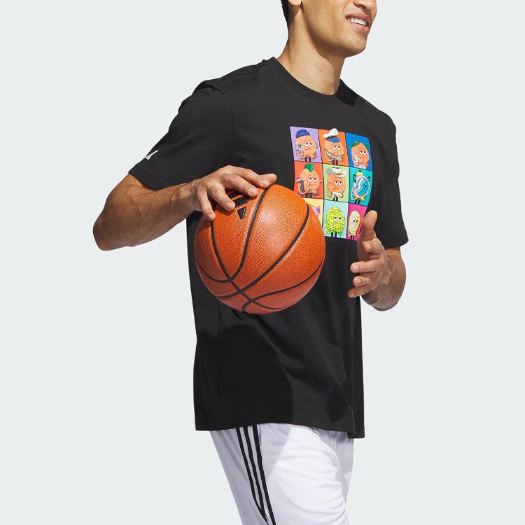 Adidas Metaverse Little Stripe Print Sports Tee Men Tops Black IM4631