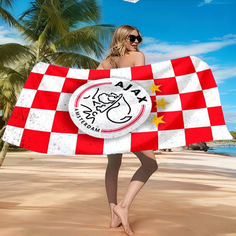 AFC Ajax Emblem Design Strandtuch, Schnelltrocknend, Pflegeleicht, Geeignet für Fitness und Strandurlaub, Sport-Essential