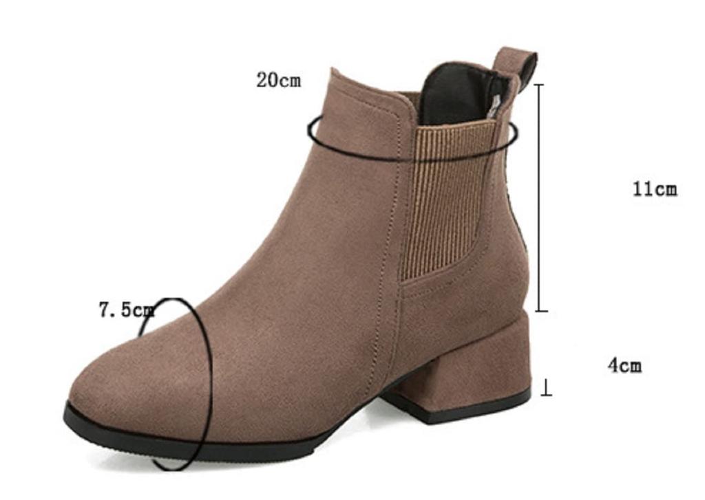 De Stiefel Kurz Einfach Seite Gore Frühling Herbst Winter [Maison TAO] Damen (Beige, Maß 23,5 cm)