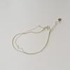 modernlike 14k gold-filled silver line chain double-row anklet