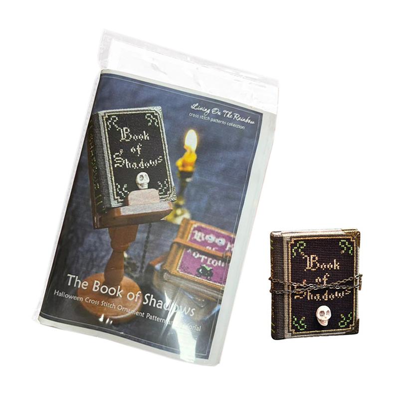 Book Of Shadows Halloween Stitch Along Kit Materiál Balení Gothic Crossing Stitched Book Halloweenská vyšívací sada pro dospělé