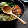 4Pcs Wooden Spoon Japanese Ramen Soup Spoon Kitchen Ladle Big Dining Serving Spoon Wood Spoon Set Cutlery Restaurant Tableware