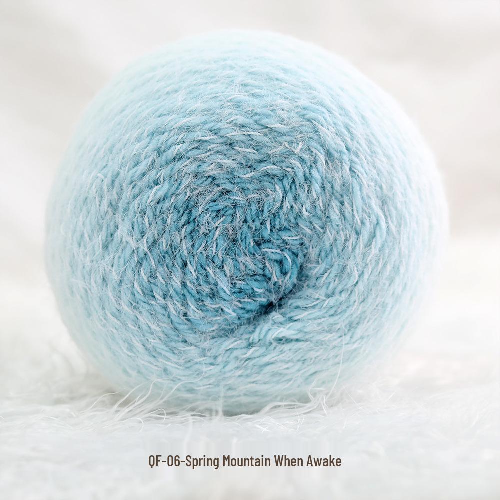 Gradient Long Pile Yarn Cake for Hand-knitting: Scarf, Clothing, Bouquets, and Seven-Star Blanket Materials