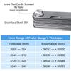 32-Piece Guitar String Action Gauge Height Measurement Tool Stainless Steel Feeler Gauge Blade Feeler Gauge