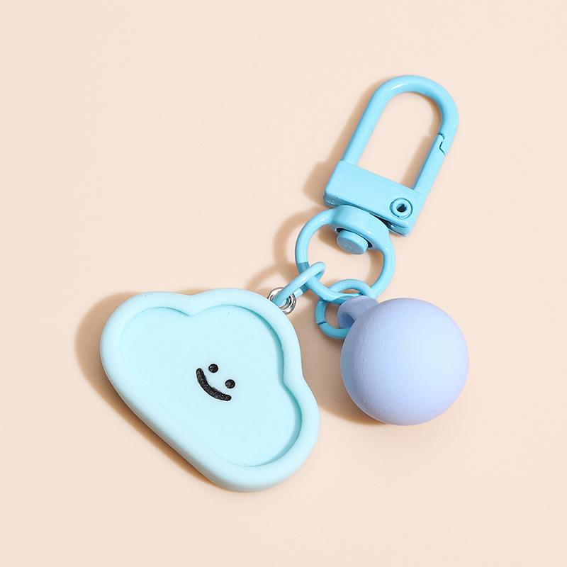 Keychain Set Candy Keyrings Chain Gitfs girls Colorful Decorative Pendant Resin Key Holder Heart Ring DIY Jewelry Accessories