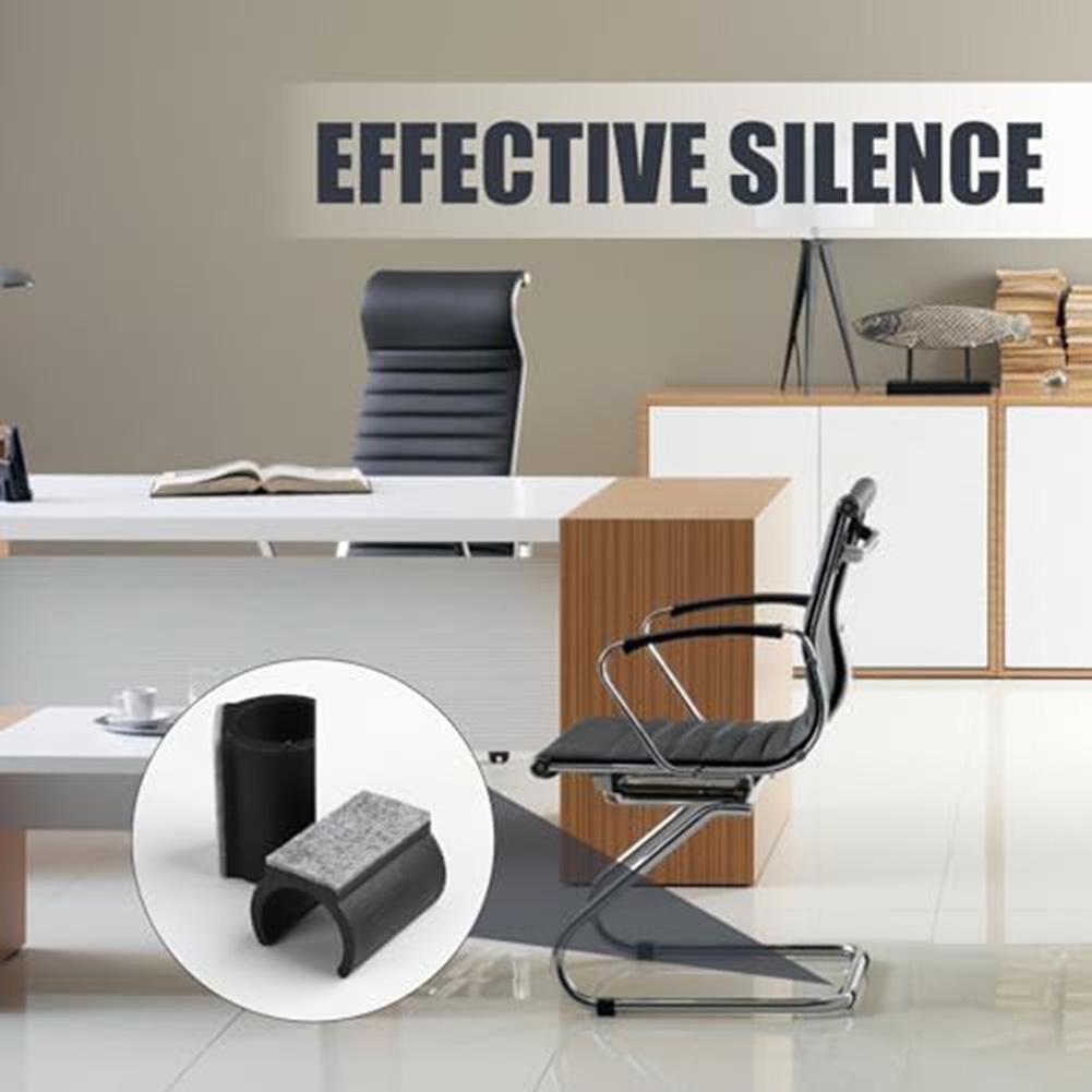 8pcs Chair Furniture Gliders 25mm Suitable For Protecting Floors And Reducing Noise Wool Felt Opening U-shaped Foot Pad Arch