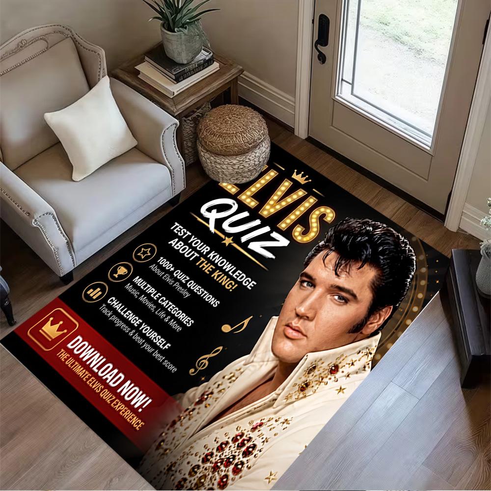 Elvis Presley: Tappeto Leggenda Rock 'n' Roll Adatto per Cucina Sala Giochi Corridoio Soggiorni Tappeto Antiscivolo Arredare Uffici