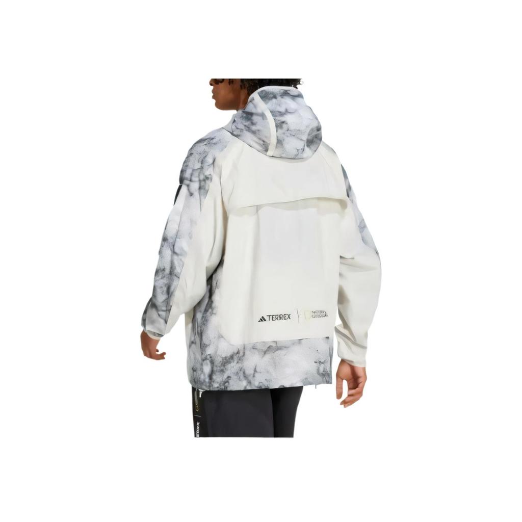adidas X National Geographic Collaboration Terrex Comfortable Fashion Versatile Soft Long Sleeve Windbreaker Men Outerwear Track-Grey JD5838