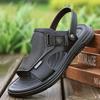 Breathable Men's Sandals New 2025 Summer Casual Outer Wear Beach Shoes Dual-purpose Cool Slippers 2025