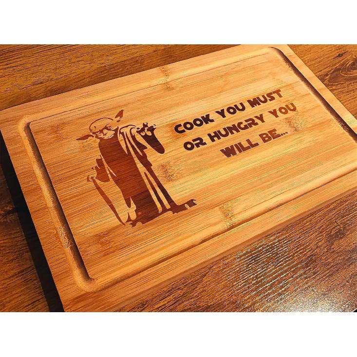 Cook You Must or Hungry You Will Be 15   x 9.4   Chopping Board