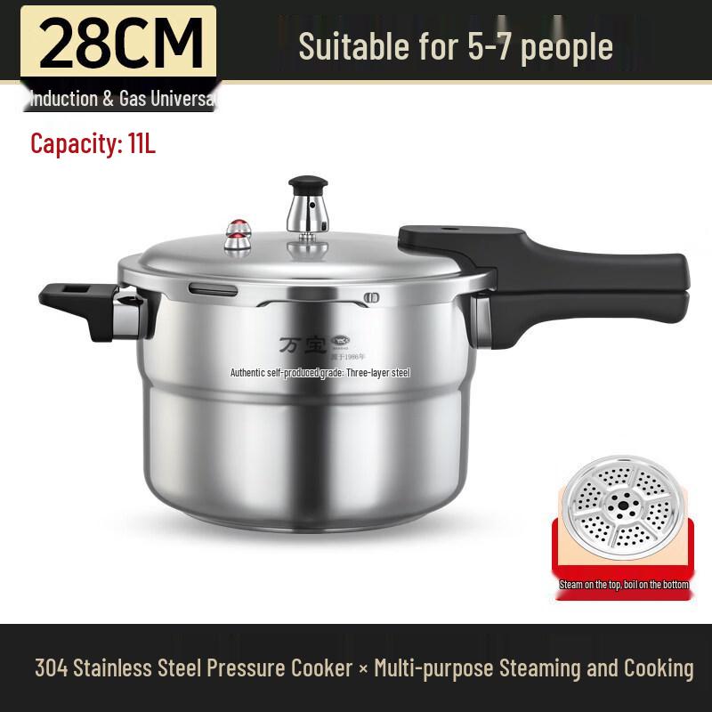 OLOEY Household Stainless Steel Pressure Cooker