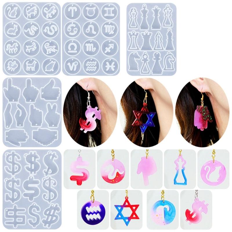 Versatile Silicone Molds DIY Jewelry Making Moulds Fashion Accessories Mould Resin Casting Mold Earrings Pendant Molds