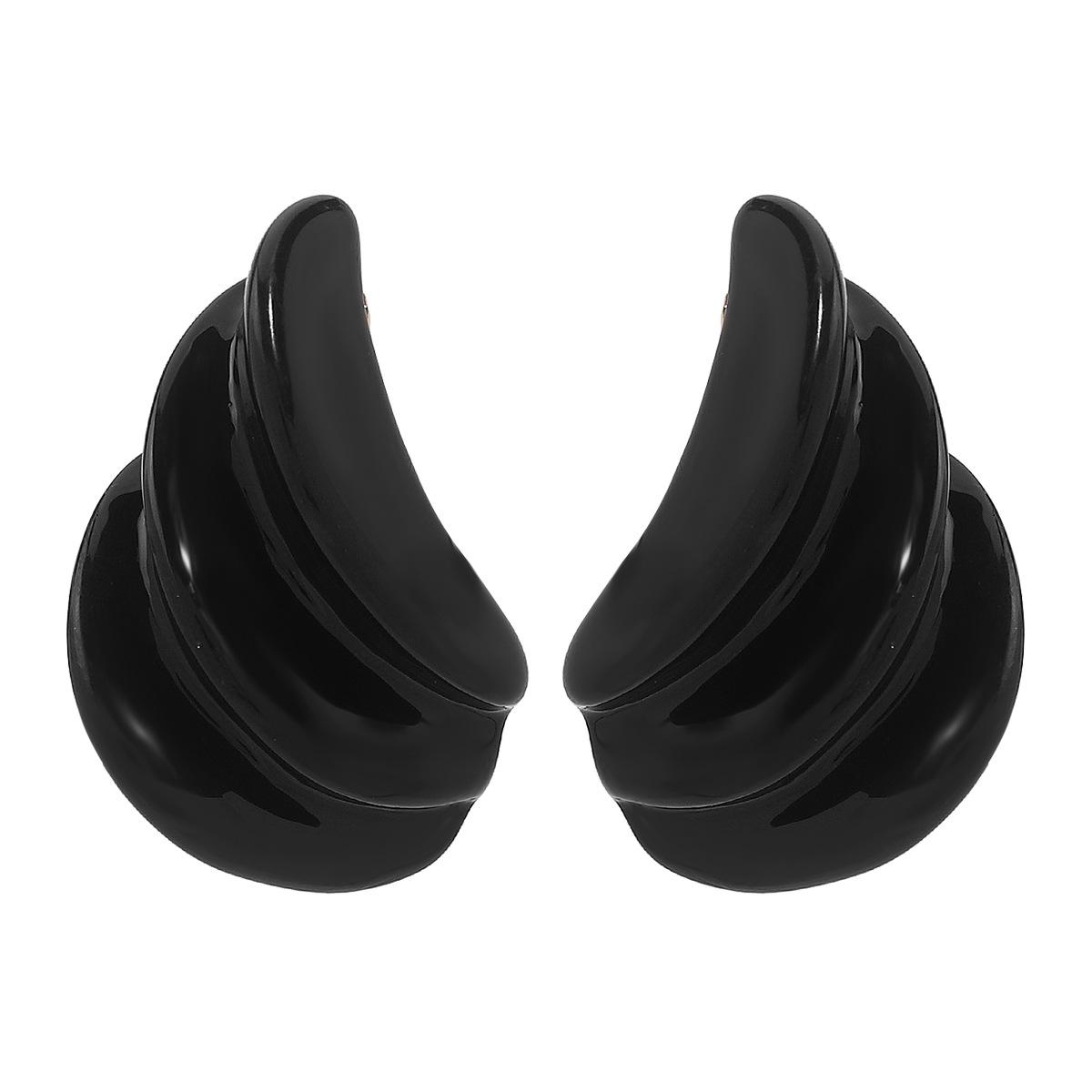 Европейские Американские Простые Неправильные Геометрические Смоляные Серьги Летние Новые Пляжные Морской Стиль Серьги-Пусеты Ракушки Для Женщин чёрный