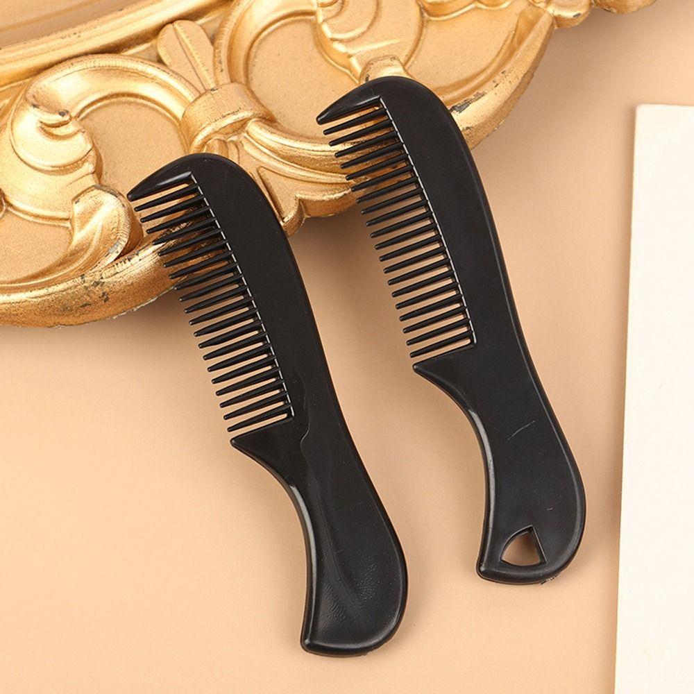 Professional Men Plastic Pocket Combs Anti-slip Black Moustache Combs Mini Beard Comb Barber