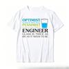 Funny Engineer Optimist Pessimist Glass TShirt Hot Sale Unique T Shirt Cotton Shirt Normal Cotton Tops Tees Fitness Tshirt