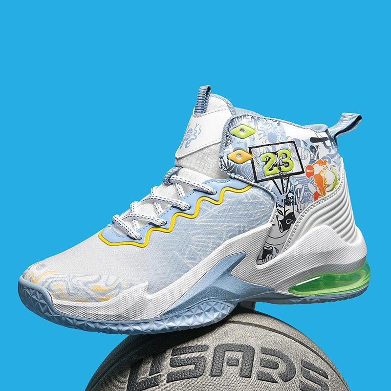 

2025 New Sneakers Men s Shoes Mesh Shoes Breathable Lightweight Air Cushion Shock Absorbing Youth Basketball Shoes 2025 36