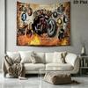 Motor cycles Wall Tapestry Aesthetic Wall Hanging Printed Fabric Blanket Decorative Tapestries for Bedroom Living Room Home Decor