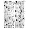 Galaxy Moon Sun Simple Planet Sky Sheer Curtains Living Room Window Tulle Curtains Bedroom Veiling Curtains Decor Luxury Drapes