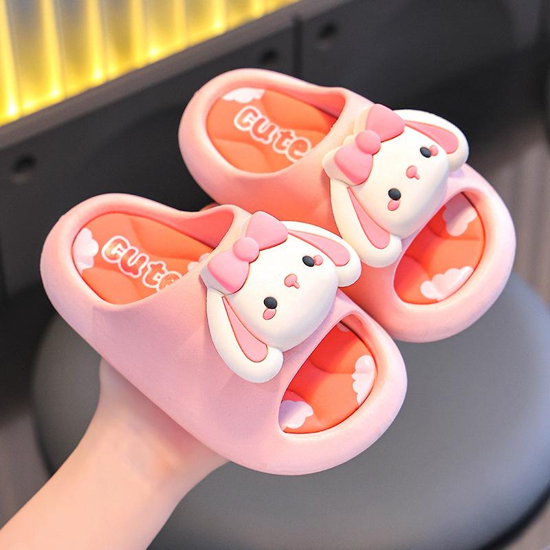 Children's Summer Sandals for Girls, Princess Cute Rabbit Non-Slip Bathroom Shower Boys Home Parent-Child Kids Sandals