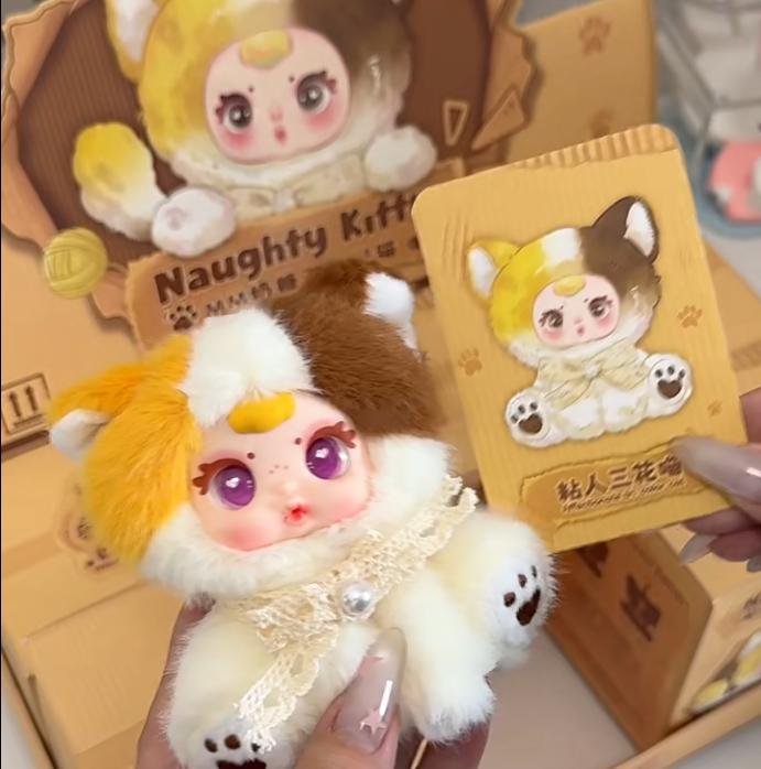 Aughtymittens Mm Milchbonbon Plüschkatze Puppe Anhänger Blind Box Entzückendes Sammlerspielzeug Entwickelt Für Mädchen Modischer Rucksackanhänger