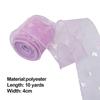 4cm Width Organza Ribbon 10 Yards Length Solid Color Wired Ribbon Mesh Style Hot Stamping Satin Ribbon Gift Wrapping