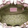 COACH basket straw Handbag leather Pink x Beige Women 4419 Used