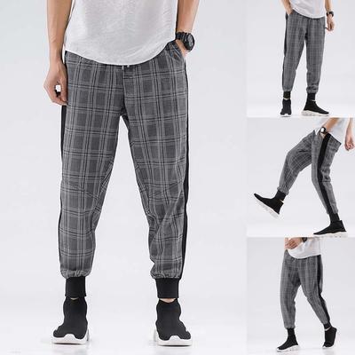 checkered men's trousers