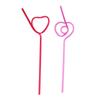 10 Pieces Valentine's Day Heart Shaped Straws Valentine's Day Decorations for Celebration Anniversary Wedding Festivals Holiday