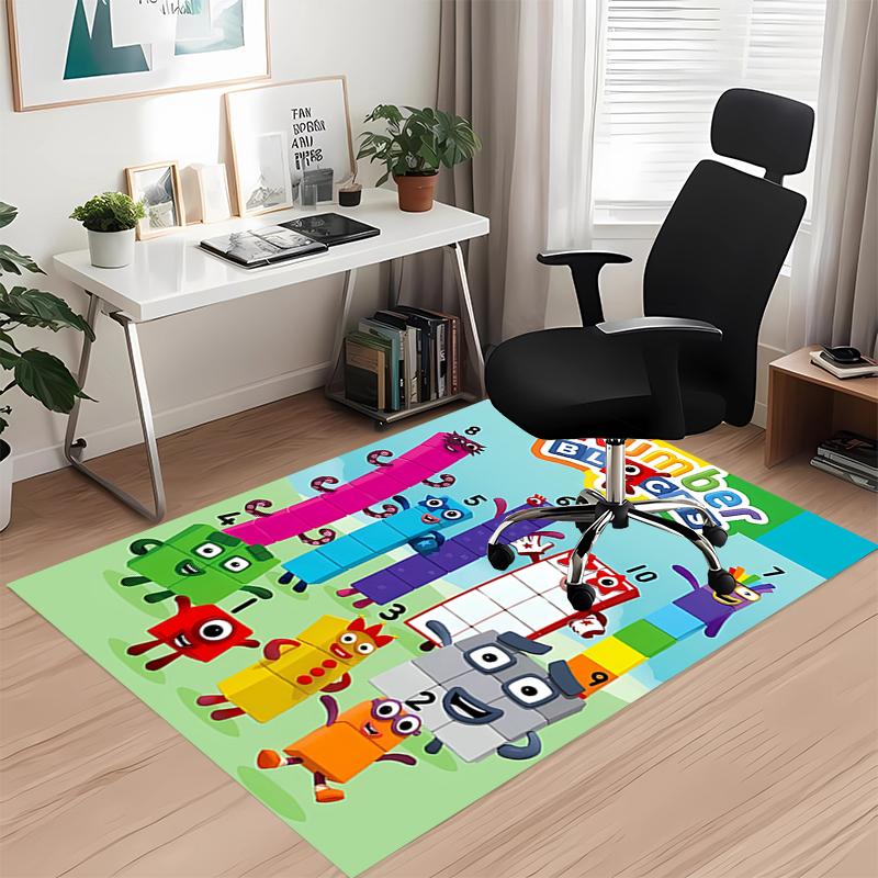 Tappeto Stampato Numberblocks, per Sedia da Ufficio Soggiorno Camera da Letto Cucina Decorazioni Regali.