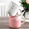 400ML Twelve Constellation Marble Cup with Cover Long Spoon Ceramic Party Tableware Set Porcelain Breakfast Coffee Mug Cup