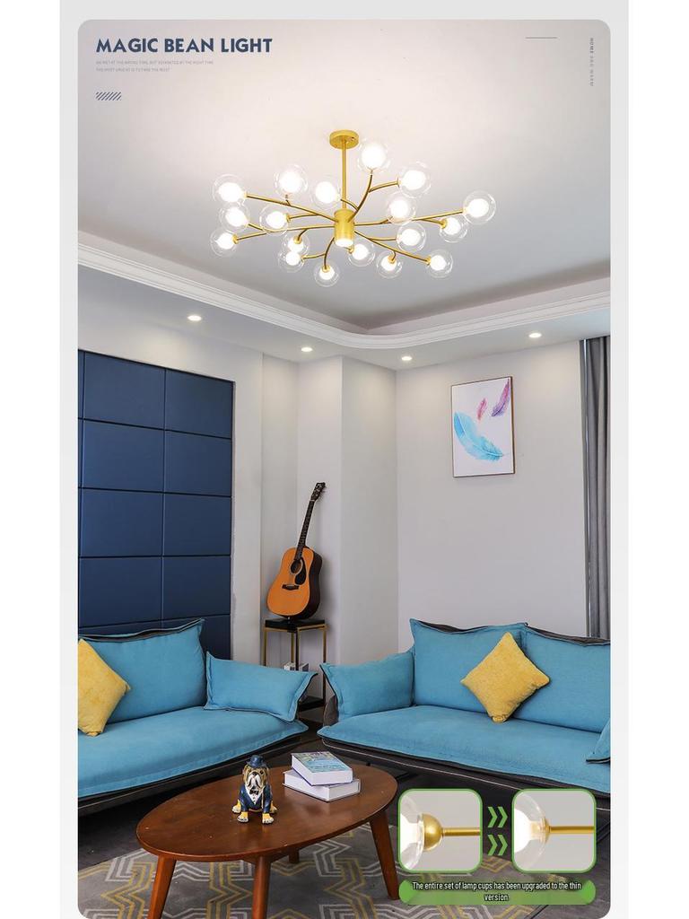 2025 Nordic Minimalist Chandelier: Modern Molecule Design for Living Room, Bedroom & Restaurant