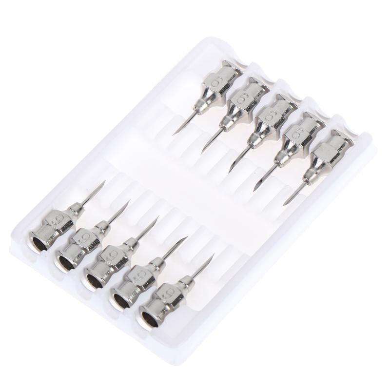 10Pcs 9*8 Stainless Steel Needles For Chickens Sows Metal Needles For Piglets Cows And Sheep Injection Needles