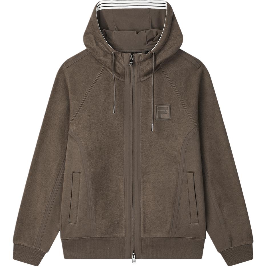 

FILA Milano Series Hooded Fashion Loose Versatile Jacket Men Jackets Brown F11M515501F-BN XL