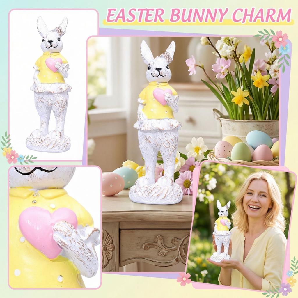 Easter Creative Cute Rabbits Resin Figurine
