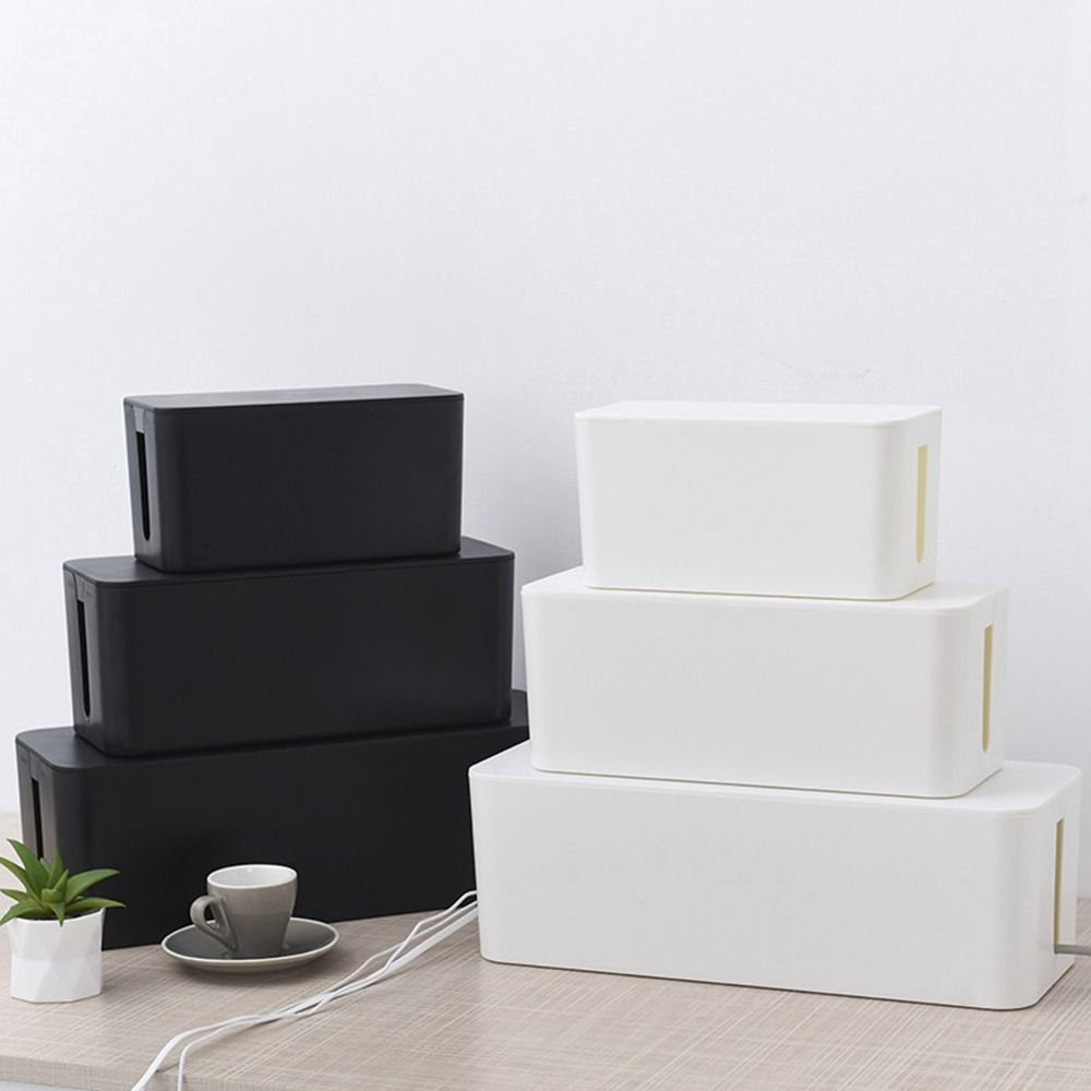 Organizer Desktop Cable Finishing Cable Storage Box Wire Case Power Strip Case Line Storage Bin