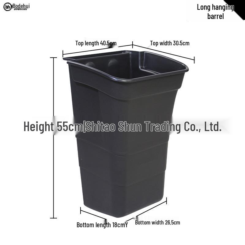 Enhanced Food Collection Cart with Long/Short Hanging Buckets, Restaurant Clearing Bin, and Tableware Collection System.