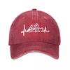 Cap Medical Heartbeat Outdoor  New Vintage Washed Cotton Baseball Cap Parent Kids Sun Hats